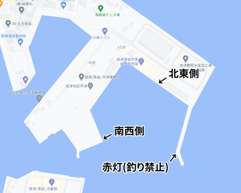 焼津外港　釣りポイント