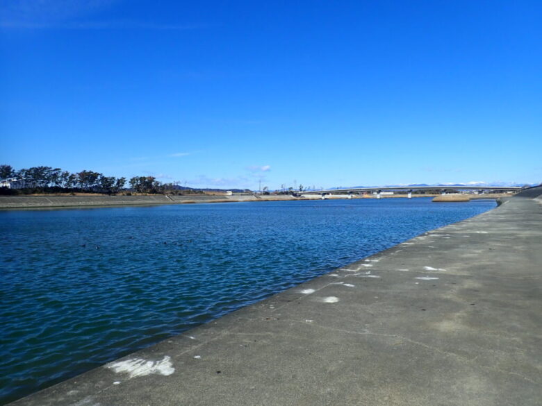 菊川河口　釣りポイント風景